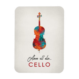 Imán Violoncelo - música colorida brillante