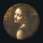 Imán Virgen Da Vinci del Ángel de las Rocas<br><div class="desc">Leonardo da Vinci Virgen del imán Rocks Angel. Óleo sobre lienzo 1495-1508. Da Vinci creó dos diferentes obras Madonna de las Rocks durante su carrera. Este trabajo presenta a la Virgen María sentada con el niño Jesús y el niño Juan Bautista como un ángel femenino mira. Este es un detallado...</div>