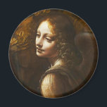 Imán Virgen Da Vinci del Ángel de las Rocas<br><div class="desc">Leonardo da Vinci Virgen del imán Rocks Angel. Óleo sobre lienzo 1495-1508. Da Vinci creó dos diferentes obras Madonna de las Rocks durante su carrera. Este trabajo presenta a la Virgen María sentada con el niño Jesús y el niño Juan Bautista como un ángel femenino mira. Este es un detallado...</div>