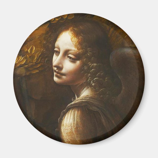 Imán Virgen Da Vinci del Ángel de las Rocas (Frente)