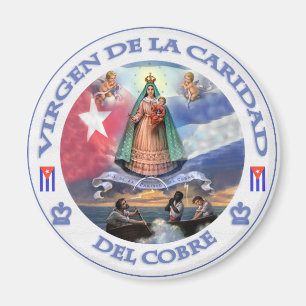 IMÁN VIRGEN DE LA CARIDAD DEL COBRE CUBANO PATRIOTA SAI