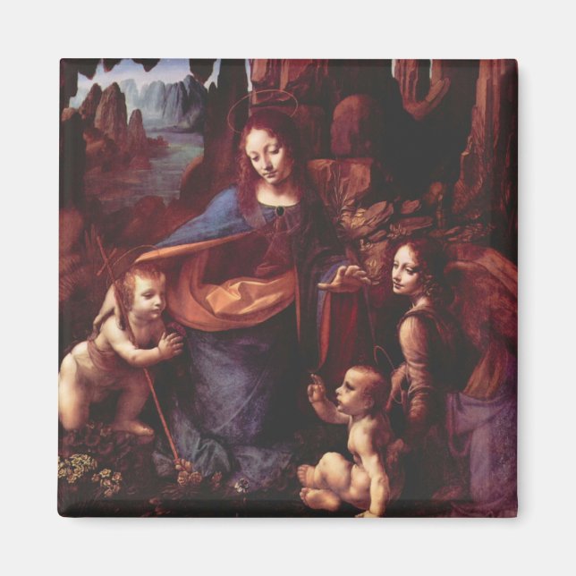 Imán Virgen de las Rocas de Leonardo da Vinci (Frente)
