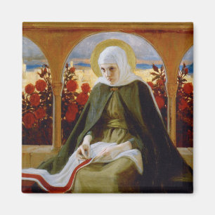 Imán Virgen María en el Jardín Rosa (Albert Edelfelt)