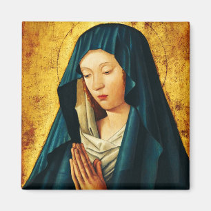 Imán Virgen María Hodegetria Arte de Icono Católico Biz