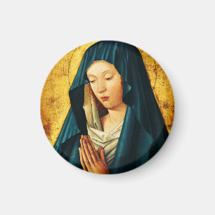Imán Virgen María Hodegetria Arte de Icono Católico Biz