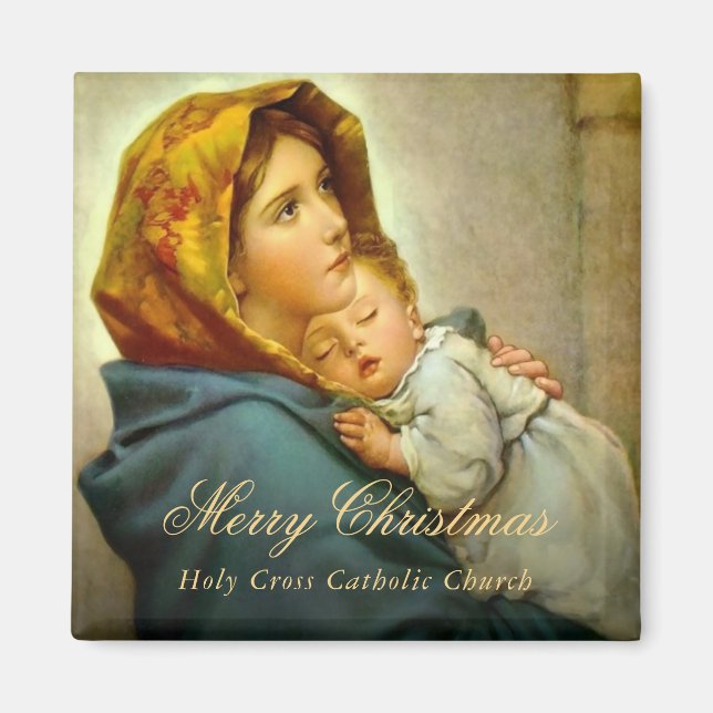 Imán Virgen María Jesús Navidades de la Iglesia Católic (Frente)