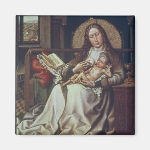 Imán Virgen y niño antes de un Firescreen, c.1440