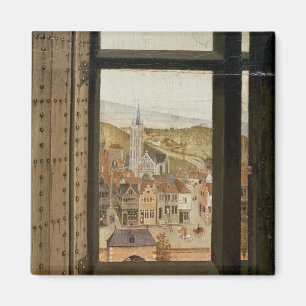 Imán Virgen y niño antes de un Firescreen, c.1440 2
