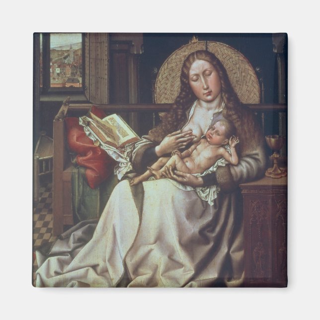 Imán Virgen y niño antes de una pantalla, c.1440 (Frente)