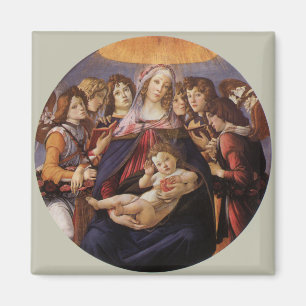 Imán Virgen y Niño con Ángeles por Sandro Botticelli