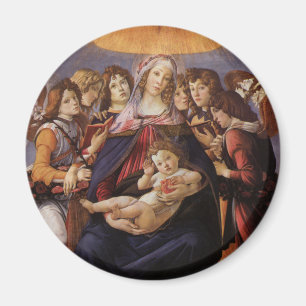 Imán Virgen y Niño con Ángeles por Sandro Botticelli