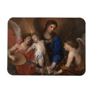 Imán Virgen y niño con la música que hace ángeles