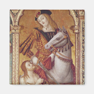 Imán Virgen y niño con los SS. Gregory y Martin
