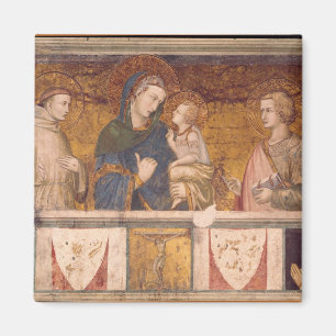 Imán Virgen y niño con San Francisco y San Juan