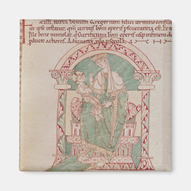 Imán Virgen y niño con San Gregorio el Grande (Frente)