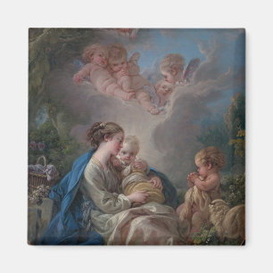 Imán Virgen y niño con San Juan Bautista
