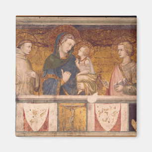 Imán Virgen y niño con St Francis y St. John