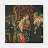 Virgen y niño con un monje benedictino