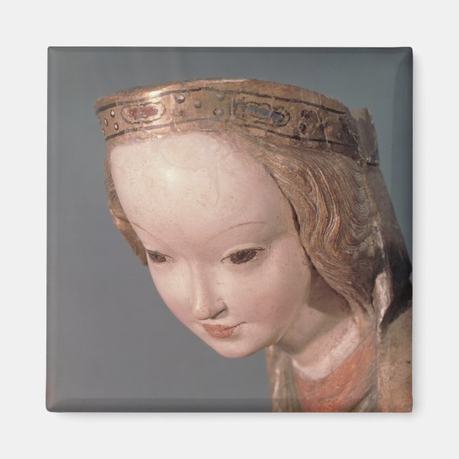 Imán Virgen y niño, detalle del jefe del (Frente)