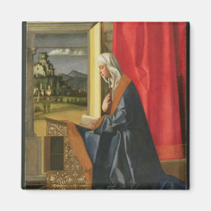 Imán Virgin Mary, de The Annunciation diptych (el aceit