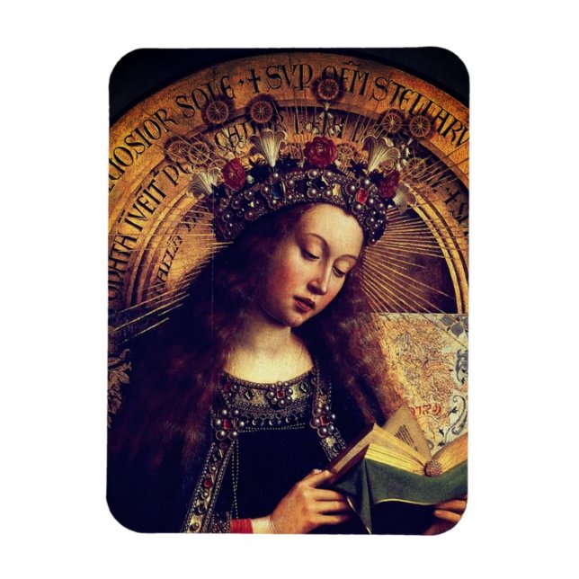 Imán Virgin Mary - Ghent Altarpiece por Jan van Eyck (Vertical)