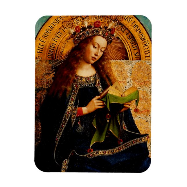 Imán Virgin Mary por Jan van Eyck (Vertical)