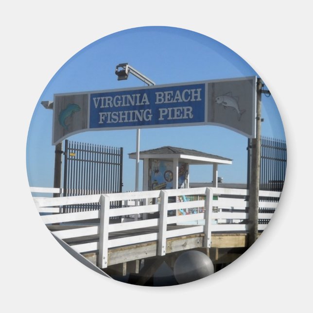 Imán Virginia Beach Fishing Pier (Frente)