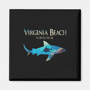 Imán Virginia Beach Retro Virginia Beach Va Shark
