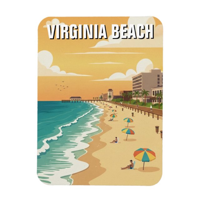 Imán Virginia Beach Travel (Vertical)