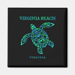 Imán Virginia Beach Virginia Sea Turtle Vacation Souven