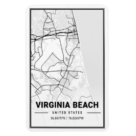 Imán Virginia Beach Virginia USA Travel City Map