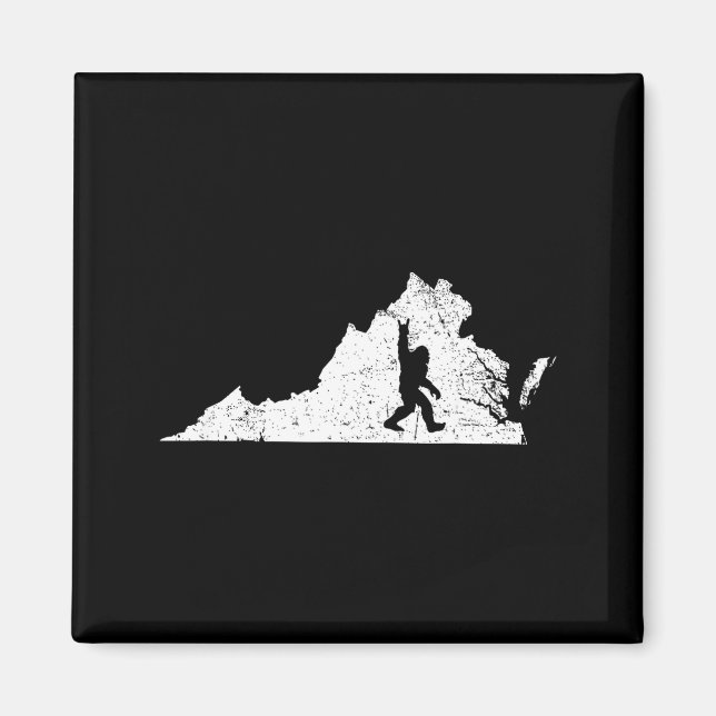 Imán Virginia Bigfoot Sasquatch Funny Appalachian Men K (Frente)