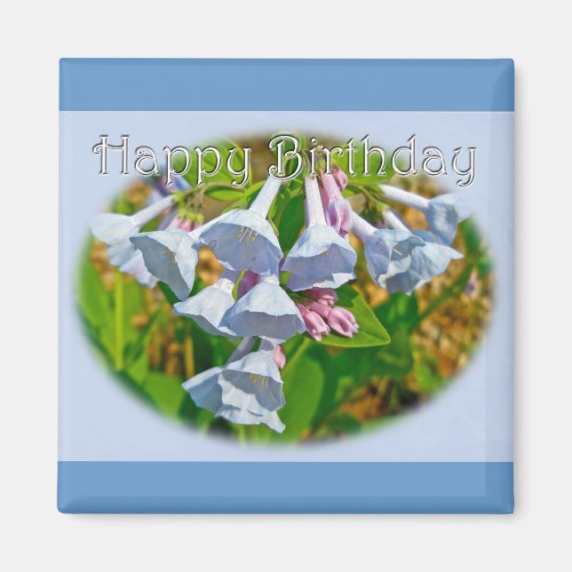 Imán Virginia Bluebells Happy Birthday Coordinate Item (Frente)