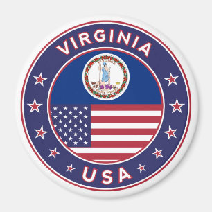 Imán Virginia, pegatina de Virginia, estuche de teléfon