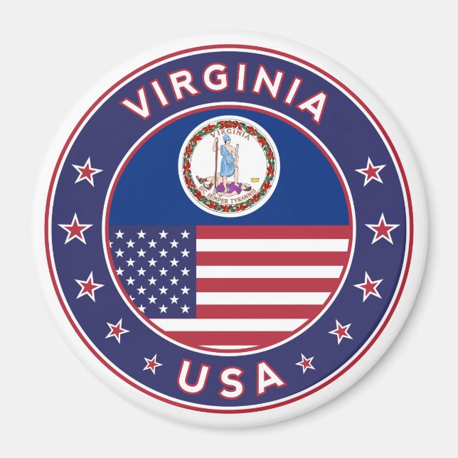 Imán Virginia, pegatina de Virginia, estuche de teléfon (Frente)