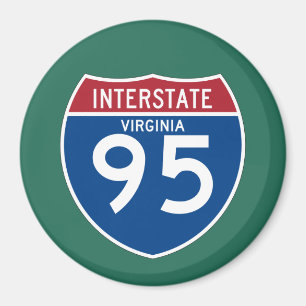 Imán Virginia VA I-95 Interstate Highway Shield -