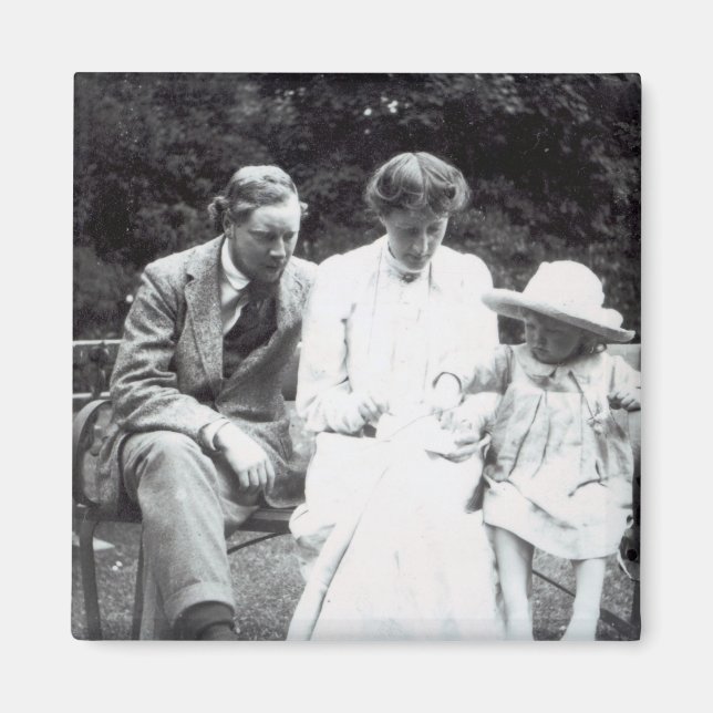 Imán Virginia Woolf con Clive y Julian Bell, 1910 (Frente)