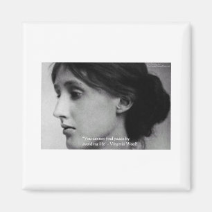 Imán Virginia Woolf "Find Peace" Wisdom Cita Regalos