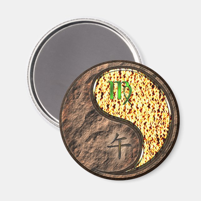 Imán Virgo & Caballo de Fuego (Anverso/Reverso)