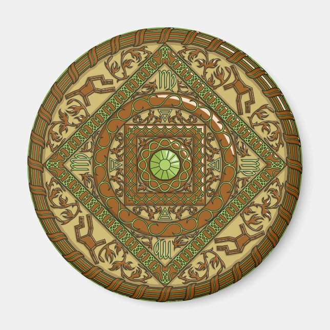 Imán Virgo Mandala Magnet (Frente)