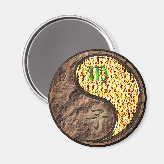 Imán Virgo & Rata de Fuego (Anverso/Reverso)