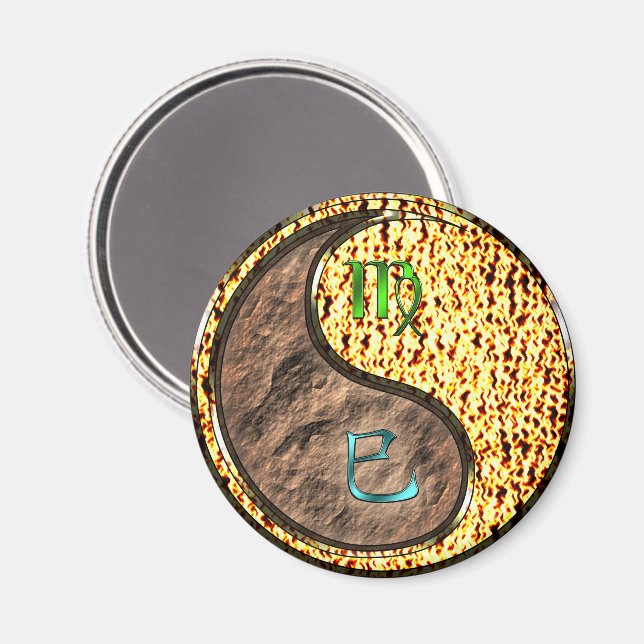 Imán Virgo & Serpiente de Fuego (Anverso/Reverso)