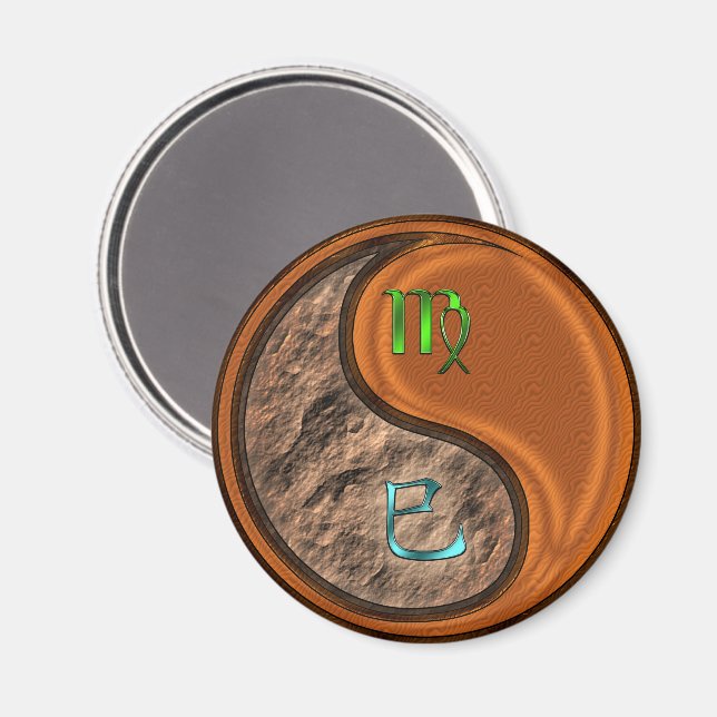 Imán Virgo & Serpiente de Madera (Anverso/Reverso)