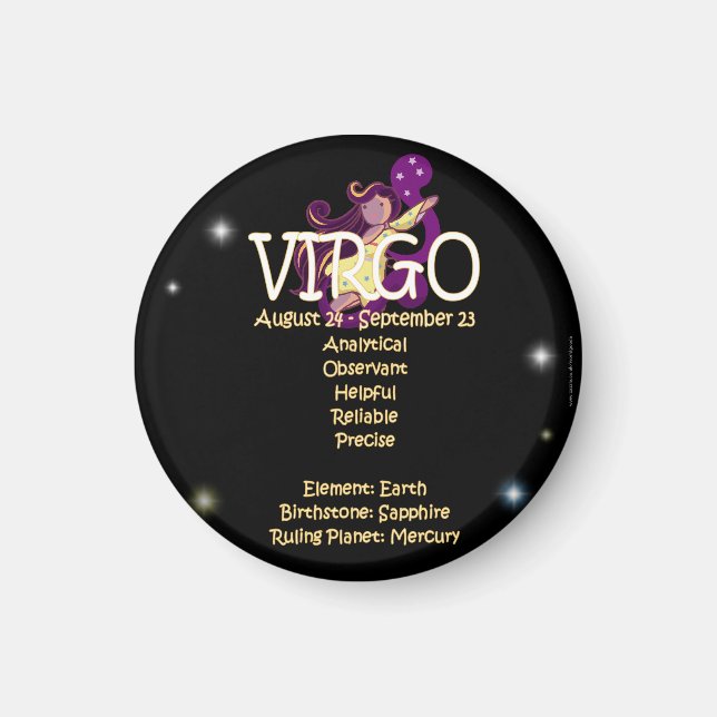 Imán Virgo zodiac (Frente)