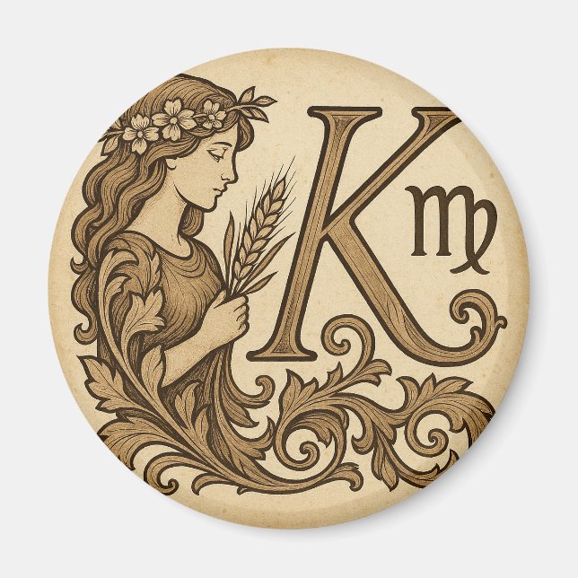 Imán virgo Zodiaco  (K) (Frente)