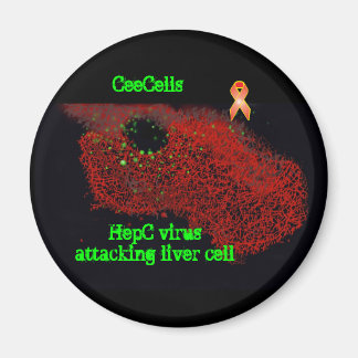 Imán Virus HepC atacando células hepáticas