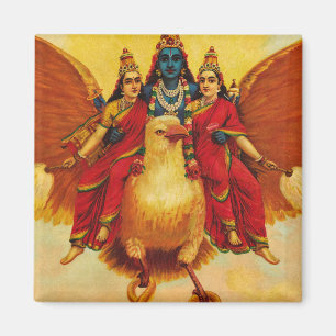 Imán Vishnu, Garuda, Vahana por Raja Ravi Varma