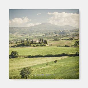 Imán Visión a través del paisaje toscano al cortijo y