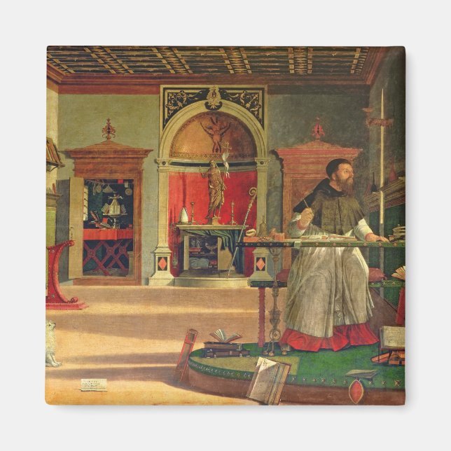 Imán Visión de San Agustín, 1502-08 (aceite sobre lienz (Frente)