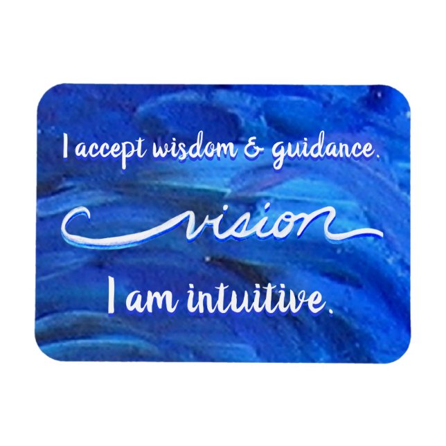 Imán "Vision" Indigo Ojo Chakra Inspirando Palabras Mag (Horizontal)